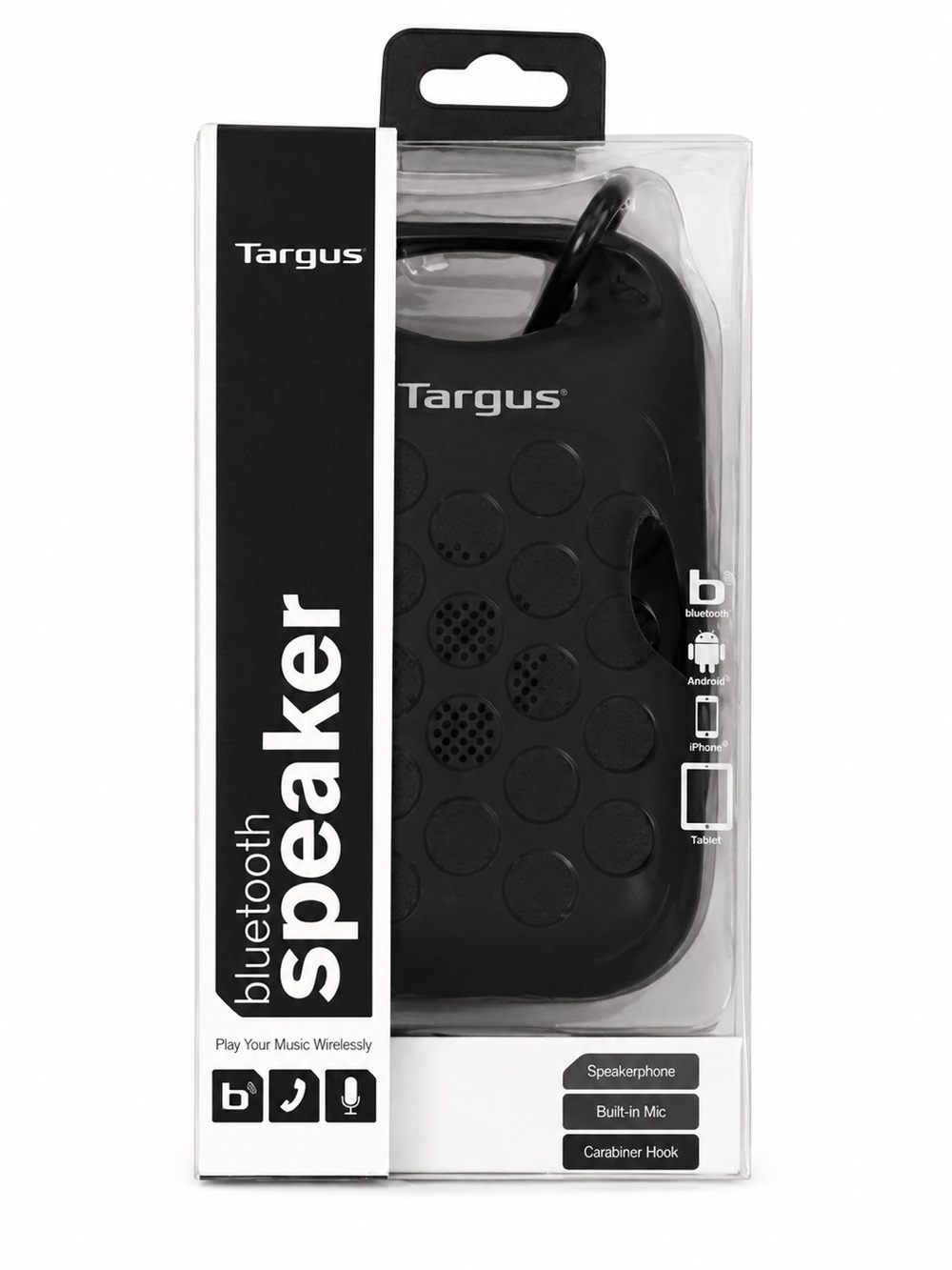 Targus Black Portable Bluetooth Speaker with Carabiner- NIB
